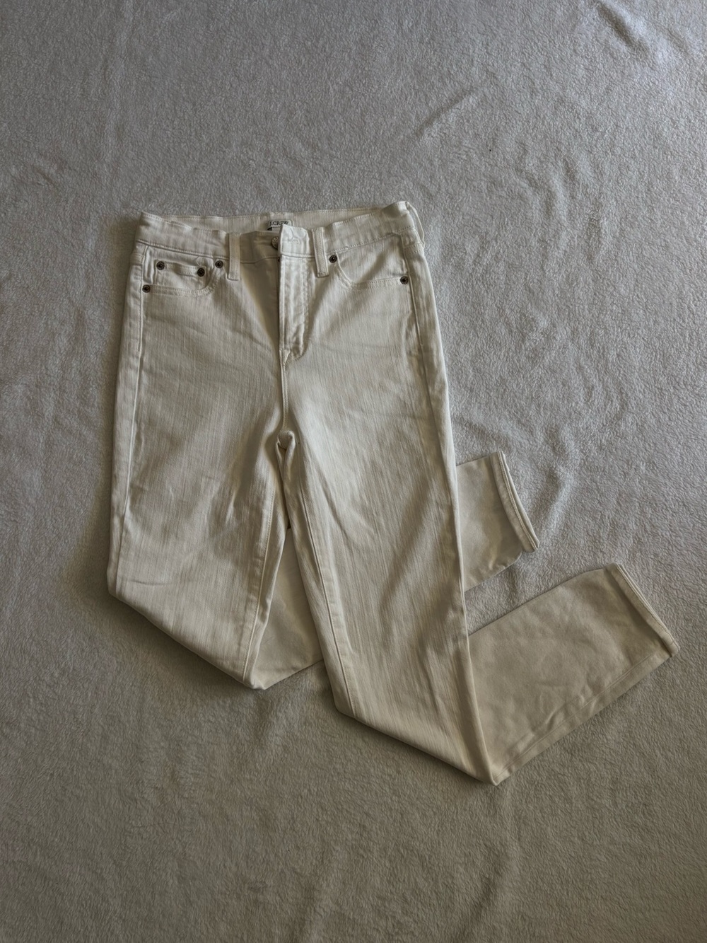 J. Crew Women’s White Straight-Leg Skinny Jeans size 25
